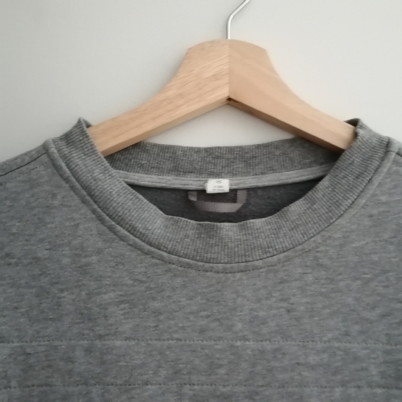 Lululemon Fleece Be True Crewneck Quilted Sweater Side Zippers Heathered Grey 4 - Picture 7 of 16